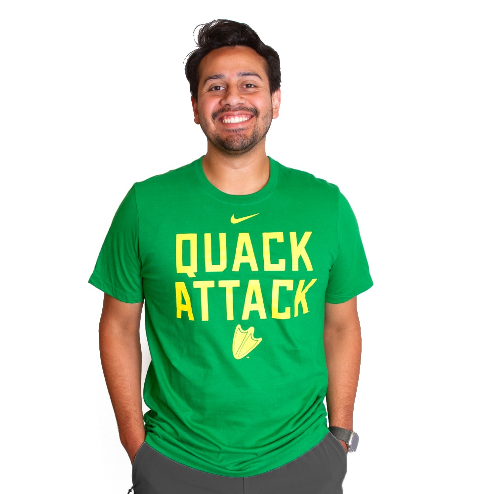 Ducks Spirit, Nike, Green, Crew Neck, Cotton, Men, Hyper Collection, Quack Attack, Footprint, T-Shirt, 798794